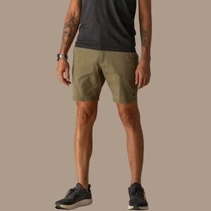 LIVSN Mens 38 Ecotrek Trail Shorts Recycled Nylon Blend Hiking Outdoor Green